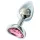 Sunfo - Metal Heart Rose Anal Plug (Silver)