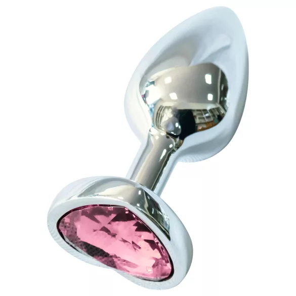 Sunfo - Metal Heart Rose Anal Plug (Silver)
