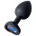 Sunfo - Black Silicone Heart-Shaped Anal Plug with Dark Blue Gem