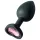Sunfo - Silicone Heart Gem Anal Plug (Black)