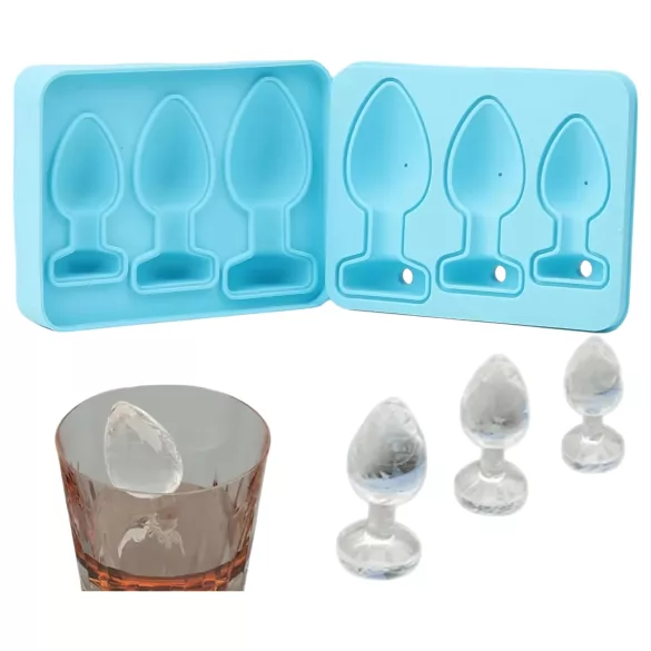 Anal plug ice cube mould (blue)