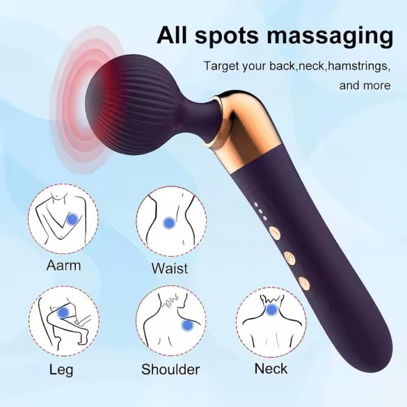 Curved Black Wireless Massager Vibrator