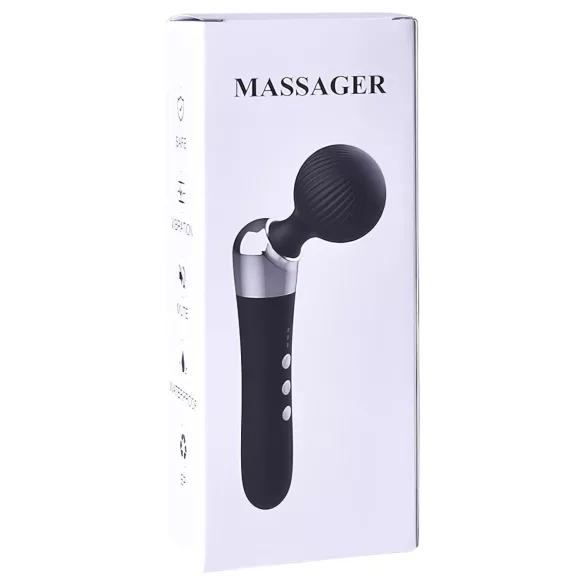 Curved Black Wireless Massager Vibrator