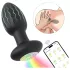 Desirel - Vibrating Anal Plug with Colour-Changing LED Light - App-Controlled, 10 Vibration Modes (Black)