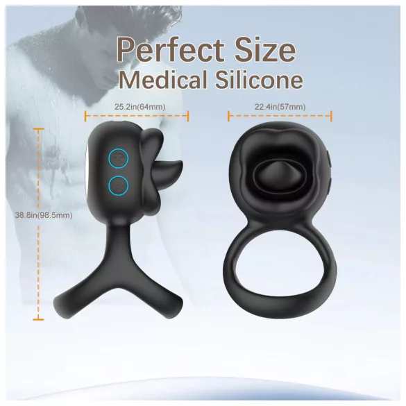 Biu-Biu - Black Ring & Tease Clitoral Vibrator