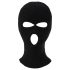 Knitted Black Balaclava Mask with 3 Openings
