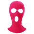 Balaclava - knitted hood with 3 openings (dark pink)