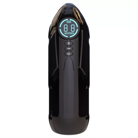 Mroow - automatic stroking vibrating masturbator (black)