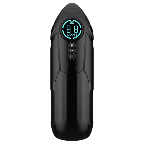 Mroow - automatic stroking vibrating masturbator (black)