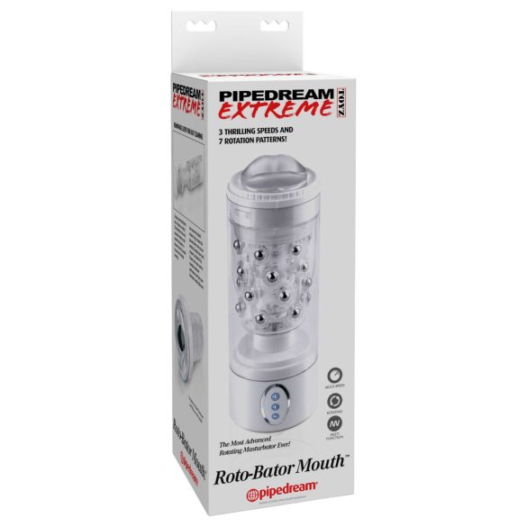 PDX Roto-Bator - Vibrating Oral Pleasure Device (White)