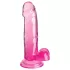 King Cock Clear 7 - Pink Dildo with Balls