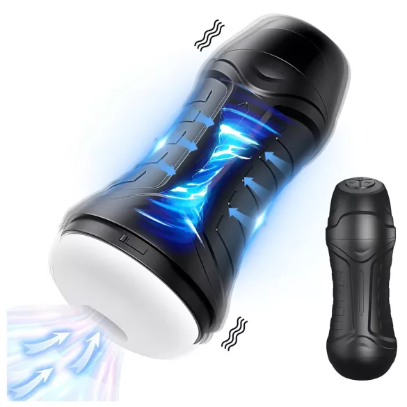 AlvUp - Vibrating Suction Masturbator (Black)