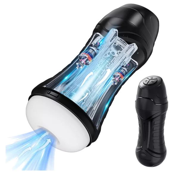 AlvUp - Vibrating Suction Masturbator (Black)