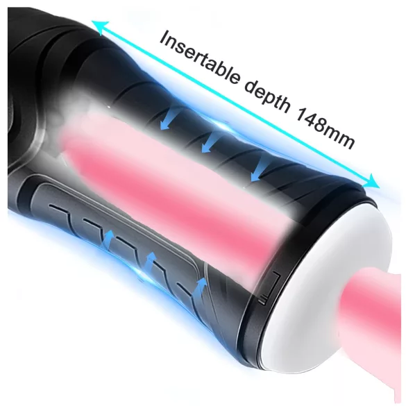 AlvUp - Vibrating Suction Masturbator (Black)