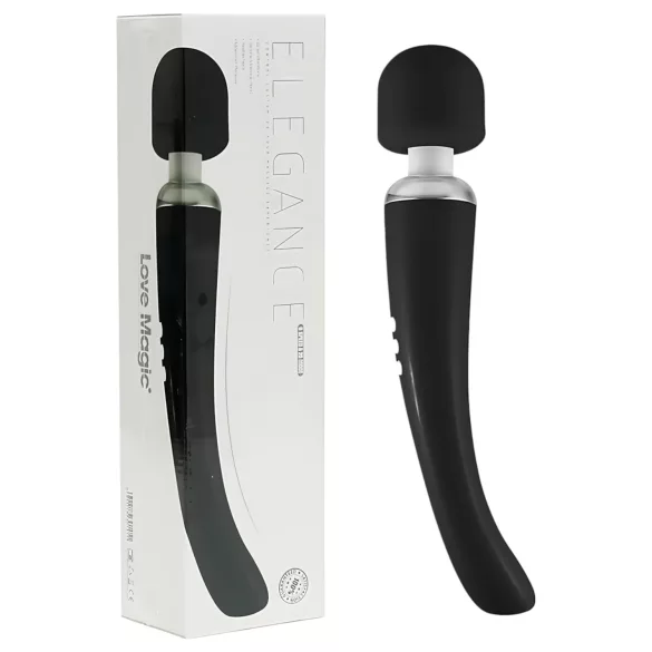 Love Magic Elegance Wand - Rechargeable, Massaging Vibrator (Black)