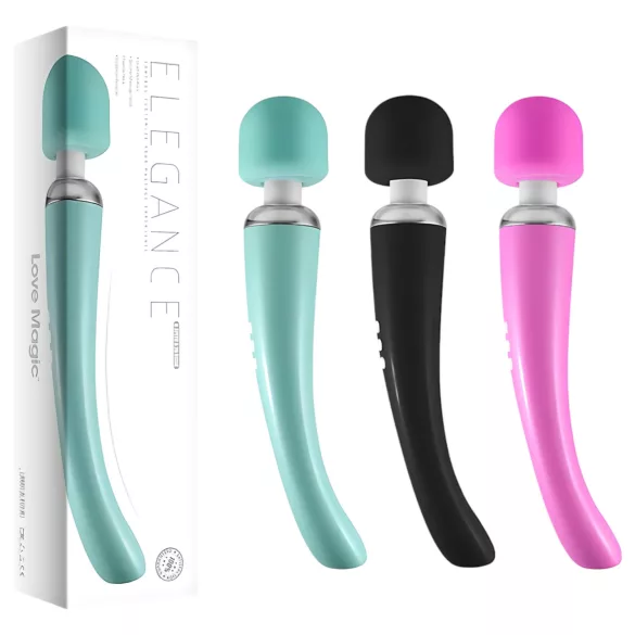Love Magic Elegance Wand - Rechargeable, Massaging Vibrator (Black)