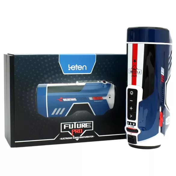 Leten SM Future Pro - mains‑powered thrusting, squeezing, warming masturbator (blue)