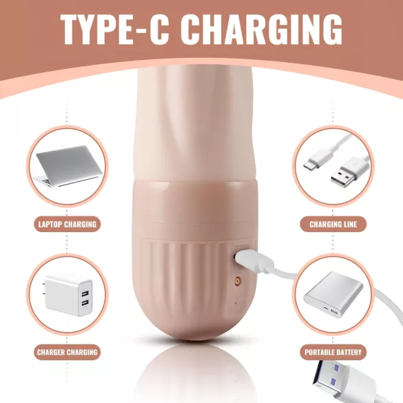 Lonely - Rechargeable Suction & Vibrating Oral Simulator (Natural)