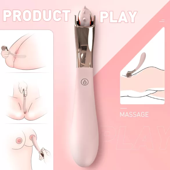 Sex HD - Rechargeable, Waterproof Vibrator with Stimulation Wheel (Pink)