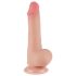 Lovetoy Sliding-Skin - Suction Cup Dual-Layer Dildo - 7.7" (Natural)