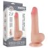 Lovetoy Sliding-Skin - Dual-Layer Dildo with Balls - 20cm (Natural)