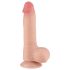 Lovetoy Sliding-Skin - Dual-Layer Dildo with Balls - 20cm (Natural)
