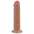 Lovetoy Sliding-Skin - Suction Cup Dual-Layer Dildo - 20cm (Natural)