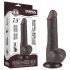 Lovetoy Sliding-Skin - Dual-Layer Testicle Dildo - 19.5cm (Brown)