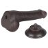 Lovetoy Sliding-Skin - Dual-Layer Testicle Dildo - 19.5cm (Brown)
