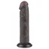 Lovetoy Sliding-Skin - Suction Cup Dual-Layer Dildo - 20cm (Brown)