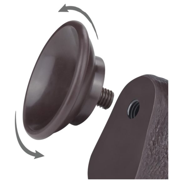 Lovetoy Sliding-Skin - Suction Cup Double-Layer Dildo - 20.8cm (Brown)