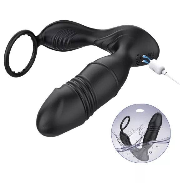 AlvUp - Smart Prostate Vibrator with Penis Ring (Black)