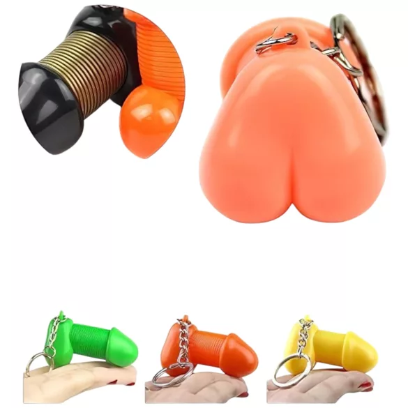 Roomfun - funny penis keyring (orange)
