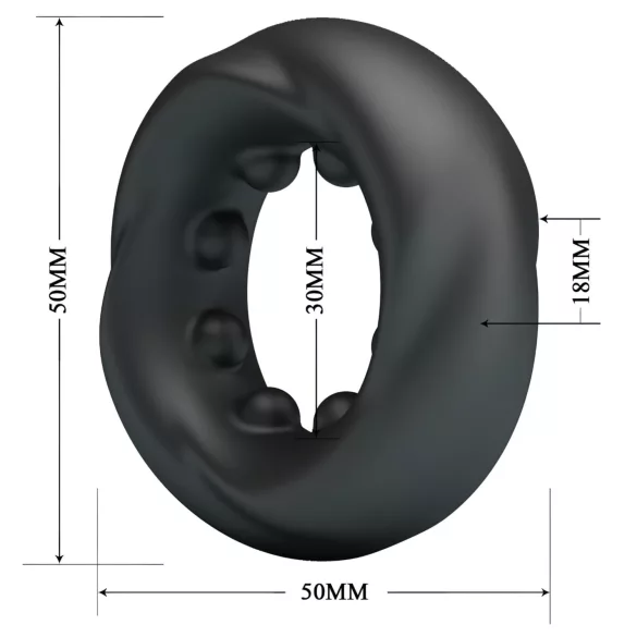 Crazy Bull - Vibrant Black Penis Ring