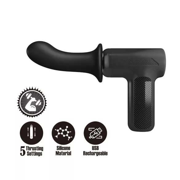 Pretty Love Dj Doctor - Thrusting Pleasure Pistol Vibrator (Black)