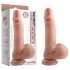Dual Density 18 cm Realistic Dildo with Suction Cup and Balls (Natural)