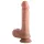 Dual Density realistic dildo with suction cup and balls - 20 cm (flesh‑coloured)