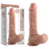 Dual Density realistic dildo with suction cup and balls - 20 cm (flesh‑coloured)