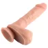 Dual Density realistic dildo with suction cup and balls - 20 cm (flesh‑coloured)