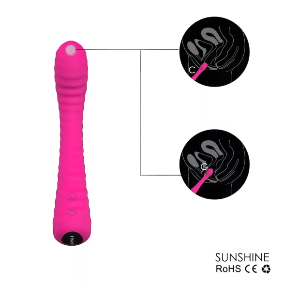 Sex HD Sunshine - Rechargeable, Textured G-Spot Vibrator (Pink)