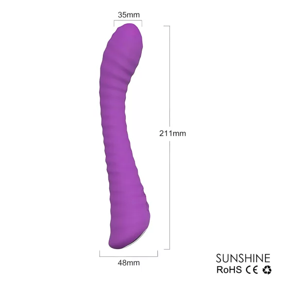 Sex HD Sunshine - Rechargeable Ridged G-Spot Vibrator (Purple)