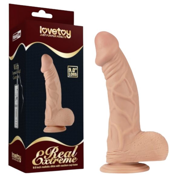 Lovetoy Real Extreme - 9" Suction Cup Dildo (Natural)