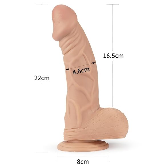 Lovetoy Real Extreme - 9" Suction Cup Dildo (Natural)