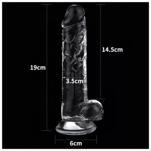 Lovetoy Flawless Clear - Suction Cup Dildo - 19cm (Transparent)