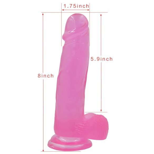 Lovetoy Jelly Studs - Suction Cup Dildo - 20cm (Pink)