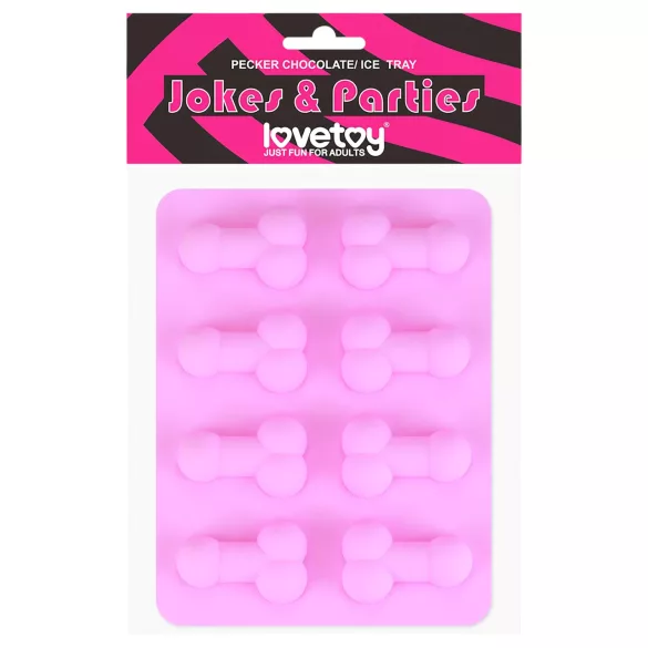 Pink Penis-Shaped Ice Cube Tray