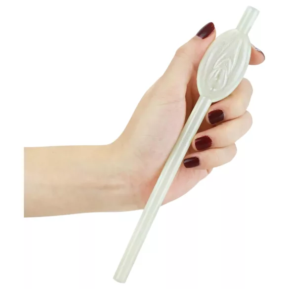 LoveToy - Pussy Glow Straw (White)