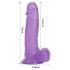 Tracy's Dog Jelly 8 - Suction Cup Dildo with Testicles (Purple)