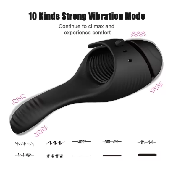 Leopard - Rechargeable Nut Vibrator (Black)