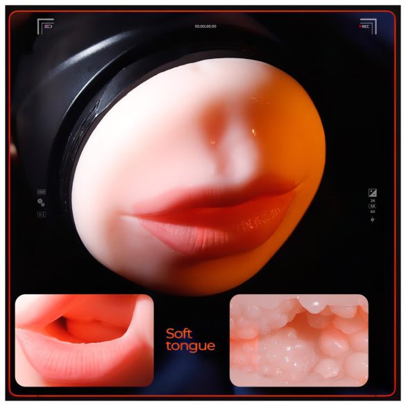 Leopard - Mouth & Vagina Penis Vibrator (Natural)